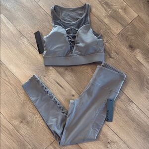 Mono B Gray Activewear Set NWT
